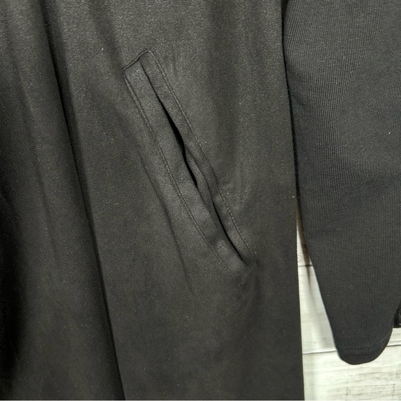 BLANK NYC Faux Suede Drape Flowy Moto Black Cardigan Jacket Long Sleeve XXL 2X - Picture 8 of 8